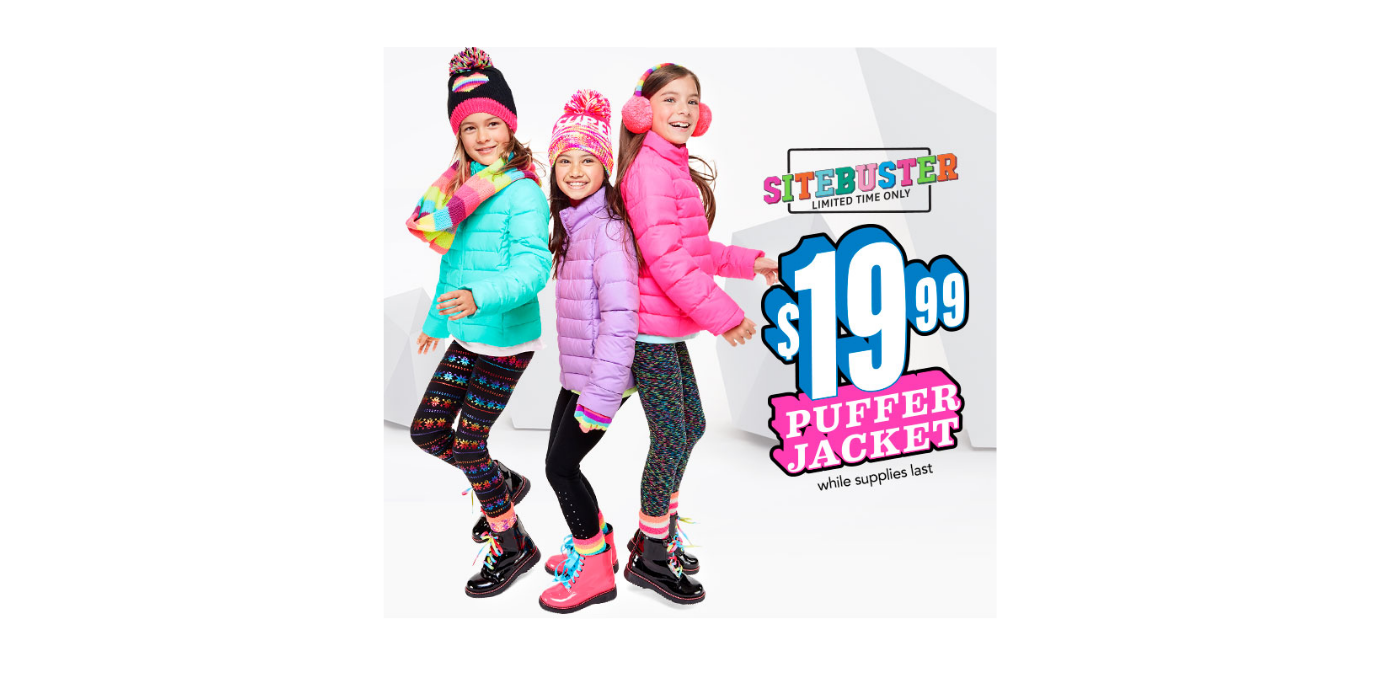 Girls’ and Boys’ Puffer Jackets ONLY $19.99 SHIPPED!!
