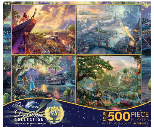 So Fun! Thomas Kinkade Disney Dreams Collection Jigsaw Puzzle (4 – 500 Piece Puzzles ) Only $11.99! (Reg. $17.99)