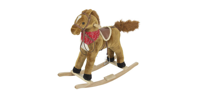 Plush and Wood Rocking Horse With Sounds Only $44.95!!