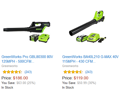 Save on GreenWorks Leaf Blowers – Just $119.00 – $186.00! Save on GreenWorks Leaf Blowers – Just $119.00 – $186.00!