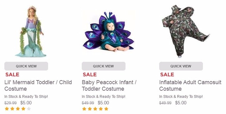 Halloween Costumes for Kids and Adults ONLY $4!! Low Shipping!