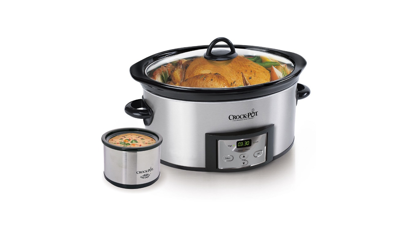 Crock-Pot Programmable 6-Quart Slow Cooker w/Dipper & Recipe Book—$39.99! (Save $40)