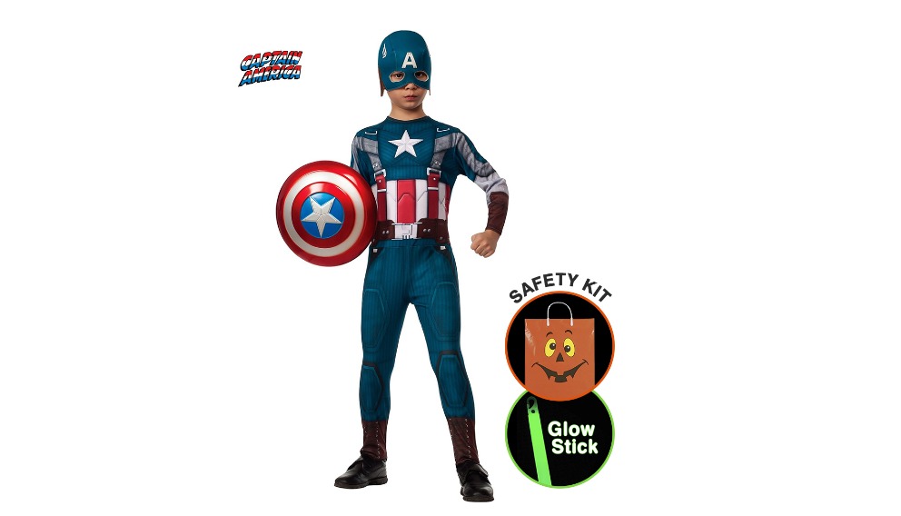 Boy’s Captain America Costume With Tote Bag and Glow Stick Only $14.99!