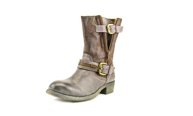 r.b.l.s. Siam Women Round Toe Buckle and Zipper Boots Only $21.99! (Brown and Black)