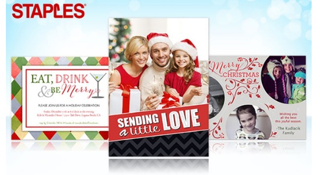 25 5×7″ Flat Holiday Cards From Staples Only $8!! Just 32¢ Each and Same Day Pickup!