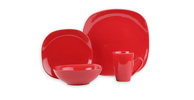 Essential Home 16-pc Red Dinnerware Set Only $16.00 + $5.16 in SYWR Points!