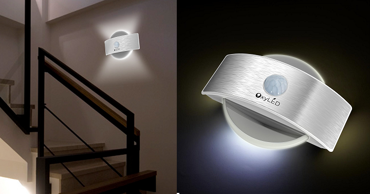 OxyLED Rechargeable Stick Anywhere Motion Sensor LED Night Light – ONLY $11.99!