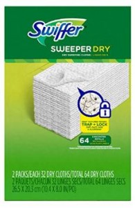 Amazon: Swiffer Sweeper Dry Sweeping Pad Refills for Floor Mop, 64 Count Only $10.28!