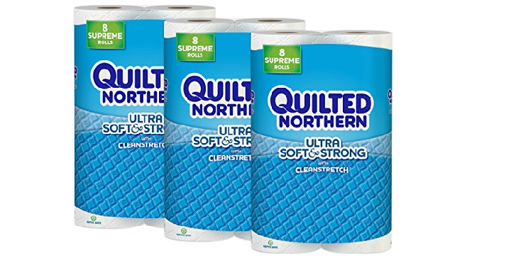 Quilted Northern Ultra Soft & Strong, 24 Supreme (90 Regular) Rolls Only $20.02 Shipped! That’s Only $0.22 per Regular Roll= Stock up Price!