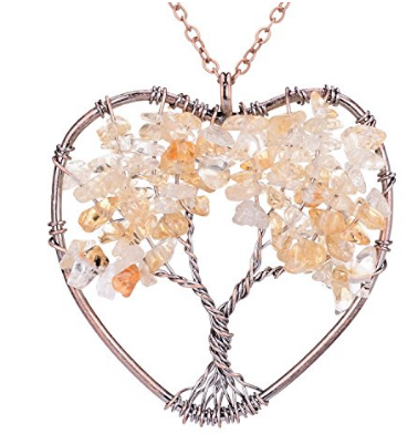 *Handmade* Sedmart Tree of Life Pendant Crystal Chakra Heart Necklace Only $12.99! (Reg. $70)