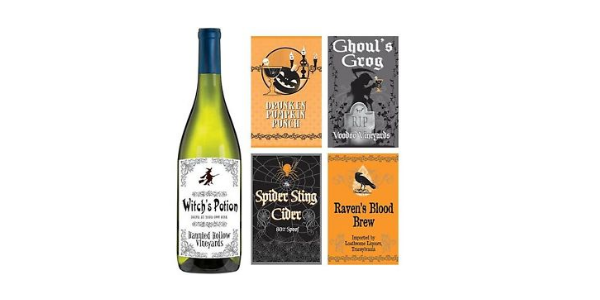 FIVE Halloween Wine Bottle Labels Only $4.99 Shipped!