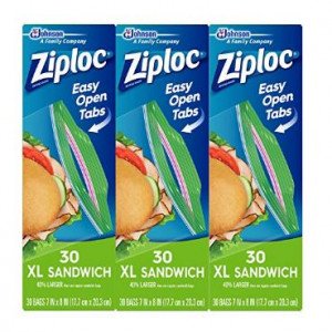 Amazon: Ziploc Sandwich Bags, X-Large, 90 Count Only $6.73!