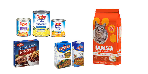 Coupons: Dole, IAMS, Lipton, Swanson, and Campbell’s