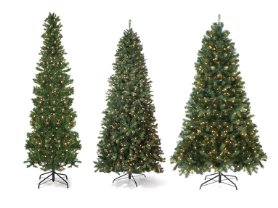 Pre-Lit Trees & Wreaths –  $39.99–$179.99