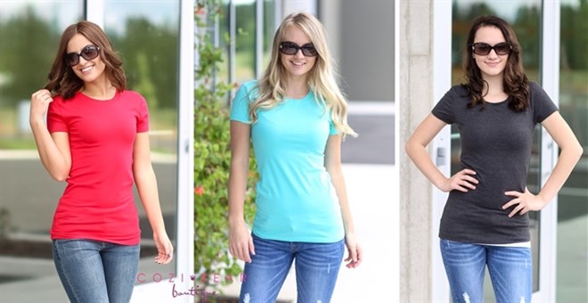Extra Long Crew Neck Tees – Just $4.99!