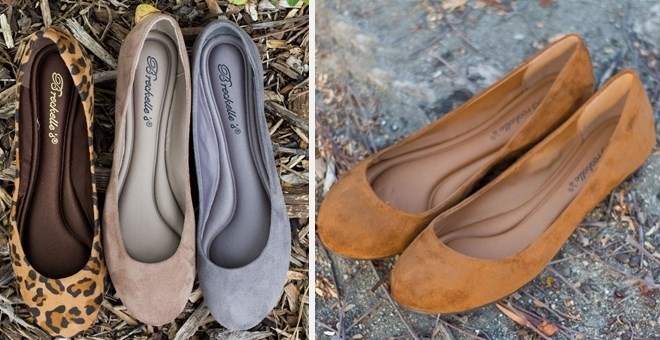 Round Toe Gel Insole Flats – Just $15.99!