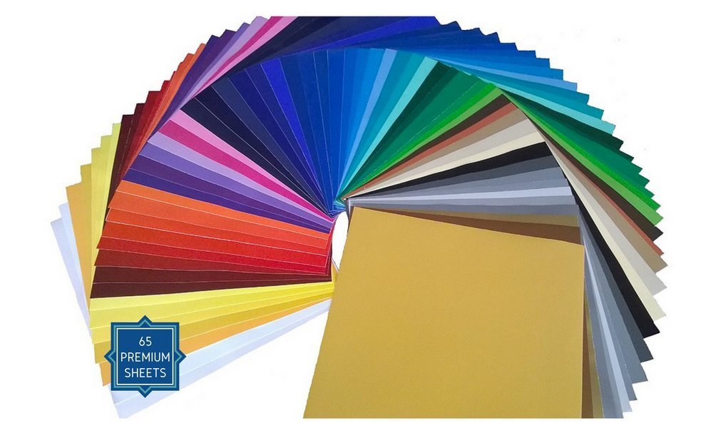 Adhesive Vinyl Sheets – 12″ x 12″ 65 Assorted Colors Sheets – Just $29.99!
