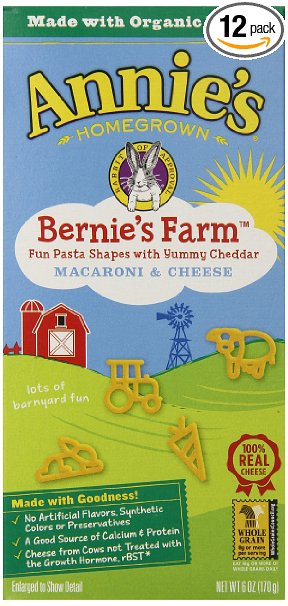 Annie’s Pasta, Bernie’s Farm, 6 Ounce Box – Pack of 12 – $10.10!