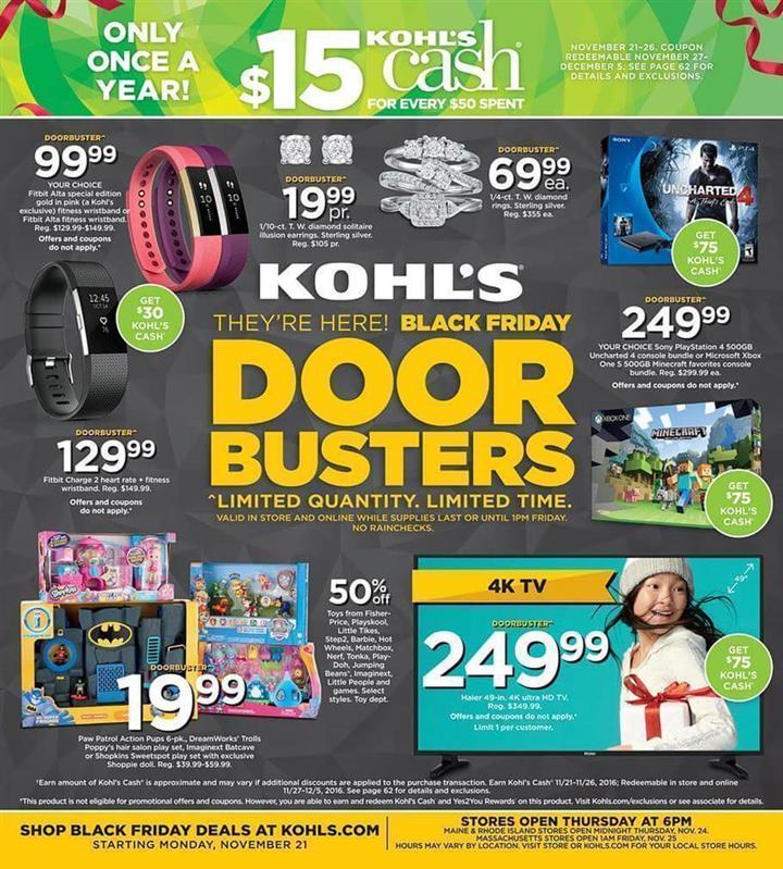 Kohl’s Black Friday 2016 Ad
