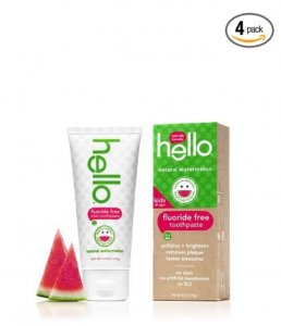 Hello Oral Care Kids Fluoride Free Toothpaste 4-Pack Natural Watermelon Just $10.05!