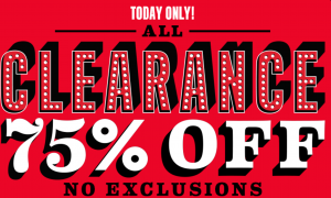 HOT! 75% Off All Clearance & FREE Shipping At The Children’s Place Today Only!