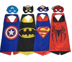Superhero Dress Up Costumes 4 Capes & 4 Masks Just $14.47!