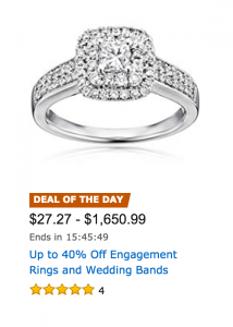 Amazon Deal Of The Day: Up To 40% Off Engagement Rings & Wedding Bands!