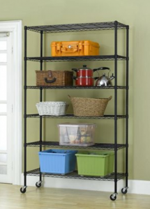 6 Tier Adjustable Wire Metal Shelving Rack Just $52.99! Holds Up To 220lbs Per Shelf!