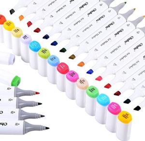 Ohuhu 40 Colors Dual Tips Art Sketch Twin Marker Set With Carrying Case Just $16.99!
