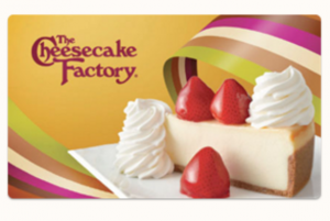 Purchase A $25 e-Gift Card From Cheesecake Factory & Get Two FREE Slices Of Cheesecake Starts 11/25!