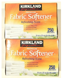 Kirkland Premium Fabric Softener Sheets 250-Count 2-Pack Just $7.99! Just $0.01 Per Sheet!