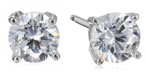 FREE Sterling Silver Round Cut Cubic Zirconia Stud Earrings With $25 Purchase At Amazon!
