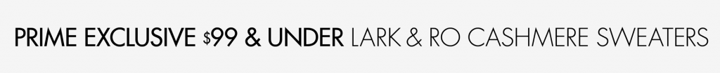 Prime Exclusive: Lark & Ro Cashmere Sweaters Under $99!
