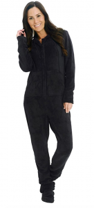 Del Rossa Women’s Fleece Onesie Hooded Footed Pajamas $31.99!