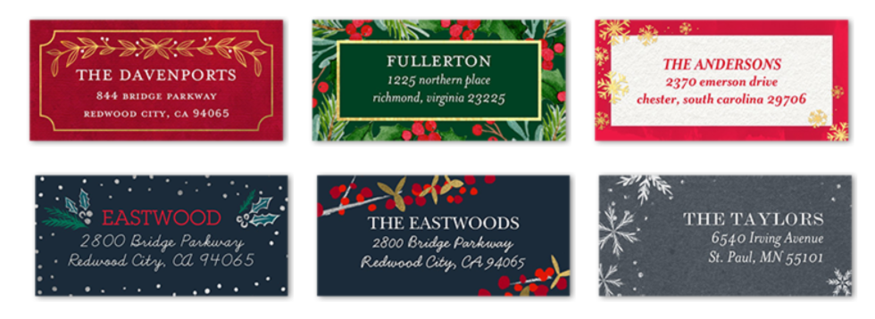 Two FREE Sets of Shutterfly Address Labels!! Perfect for Christmas Cards!!