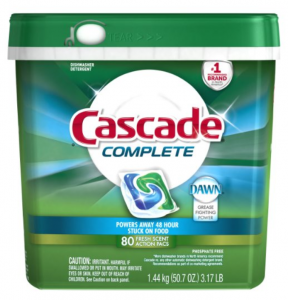 Prime Members: Cascade Complete All-in-1 Actionpacs Dishwasher Detergent 80-Count Just $15.19!