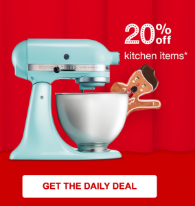 Target 10 Days of Deals! Take 20% Off Kitchen Items Today Only! Kitchen Aid Mixer Just $159.99!