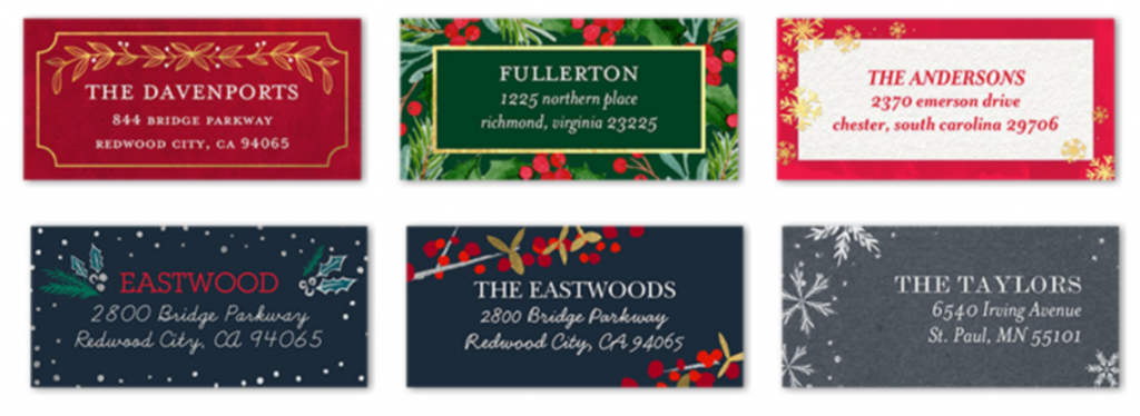 Extended Through Today! Two FREE Sets of Shutterfly Address Labels!! Perfect for Christmas Cards!!