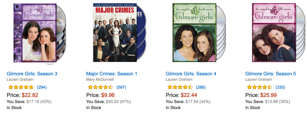 Purchase Three TV Titles For Just $29.99! Choose From Gilmore Girls, 2 Broke Girls, Breaking Bad & More!