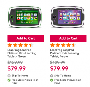 LeapFrog LeapPad Platinum Tablet $79.99 At Toys R Us!