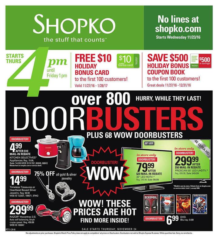 Shopko Black Friday 2016 Ad