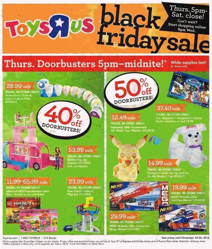 Toys R Us Black Friday 2016 Ad