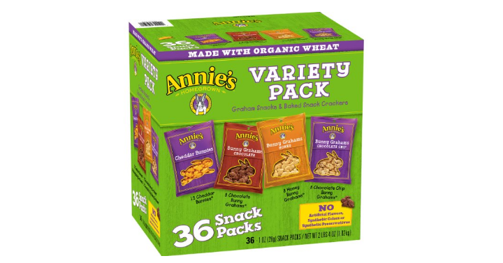 Annie’s Cheddar Bunnies/Bunny Grahams Variety Pack Snack Packs Only $12.63 Shipped!