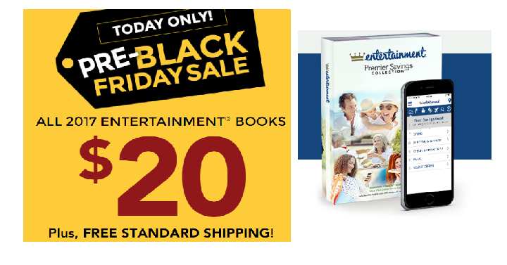 Black Friday Sale! ALL 2017 Entertainment Books Only $20 Shipped + 15% off 2 or More Books! (Today, Nov. 16th Only)