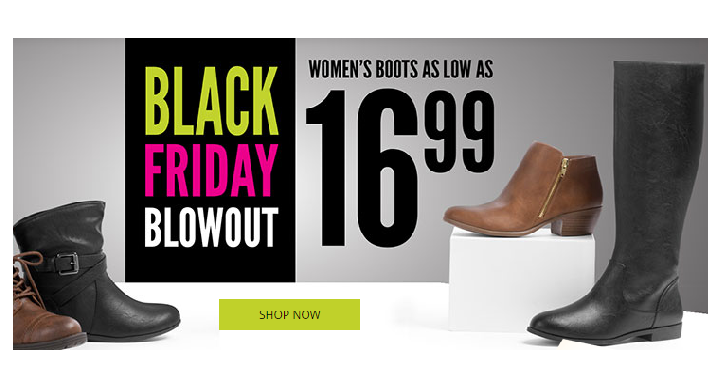 Payless Shoes: Black Friday Blowout= Women’s Boots Only $16.99! (Reg. $49.99)