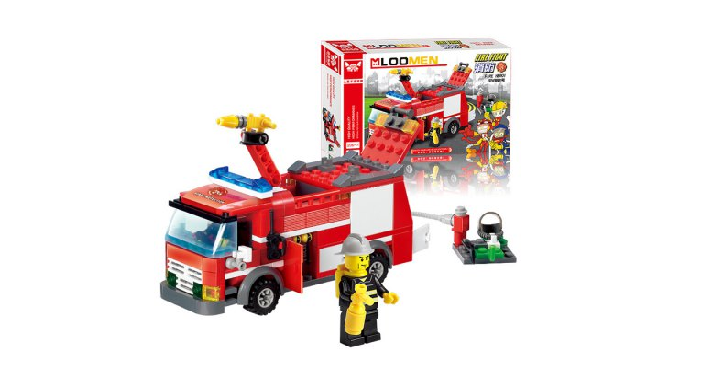 Building Block Fire Engine Model (206 Pieces) Only $7.80 Shipped!