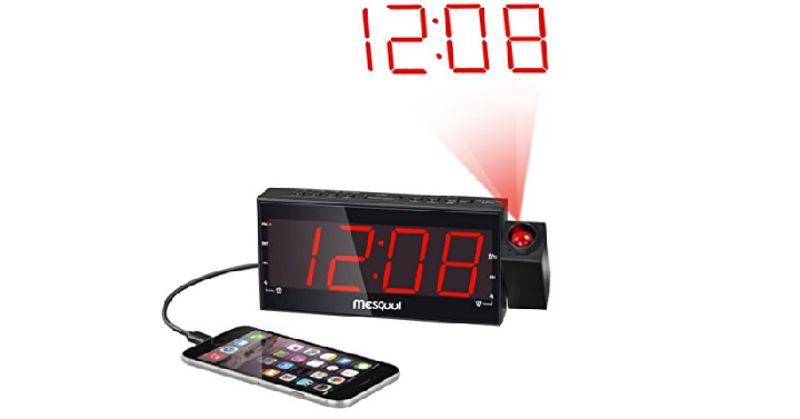 Mesqool AM/FM Digital Dimmable Projection Alarm Clock Radio with 1.8″ LED Display Only $19.99! (Reg. $59.99)