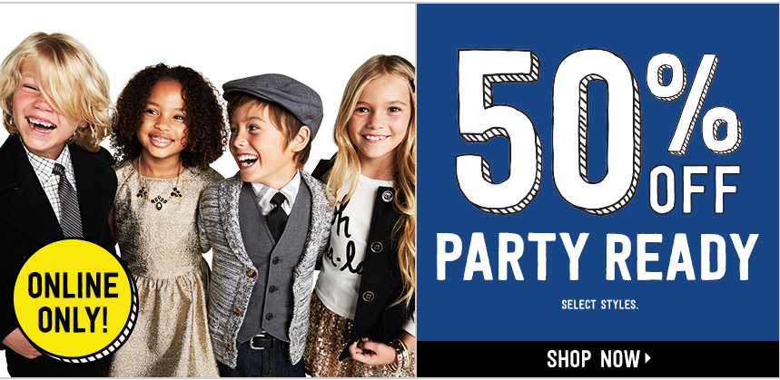 Crazy 8: FREE Shipping on Your Entire Purchase + Take 50% off Party Ready Clothing!