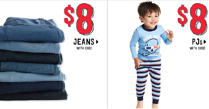 HOT! Crazy 8 Cyber Monday Deals are Live! Extra 20% off Your Entire Purchase= Jeans Only $8, Shirts $4, Pajamas $8 Shipped and More!