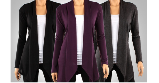 Groupon: Draped Hacci Cardigans Pack of 3 Priced as Low as $22.99!